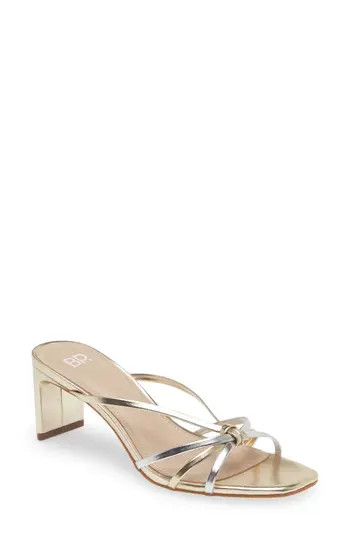 BP. Karsyn Strappy Slide Sandal in Silver Gold Multi at Nordstrom Rack, Size 8.5 | Nordstrom Rack