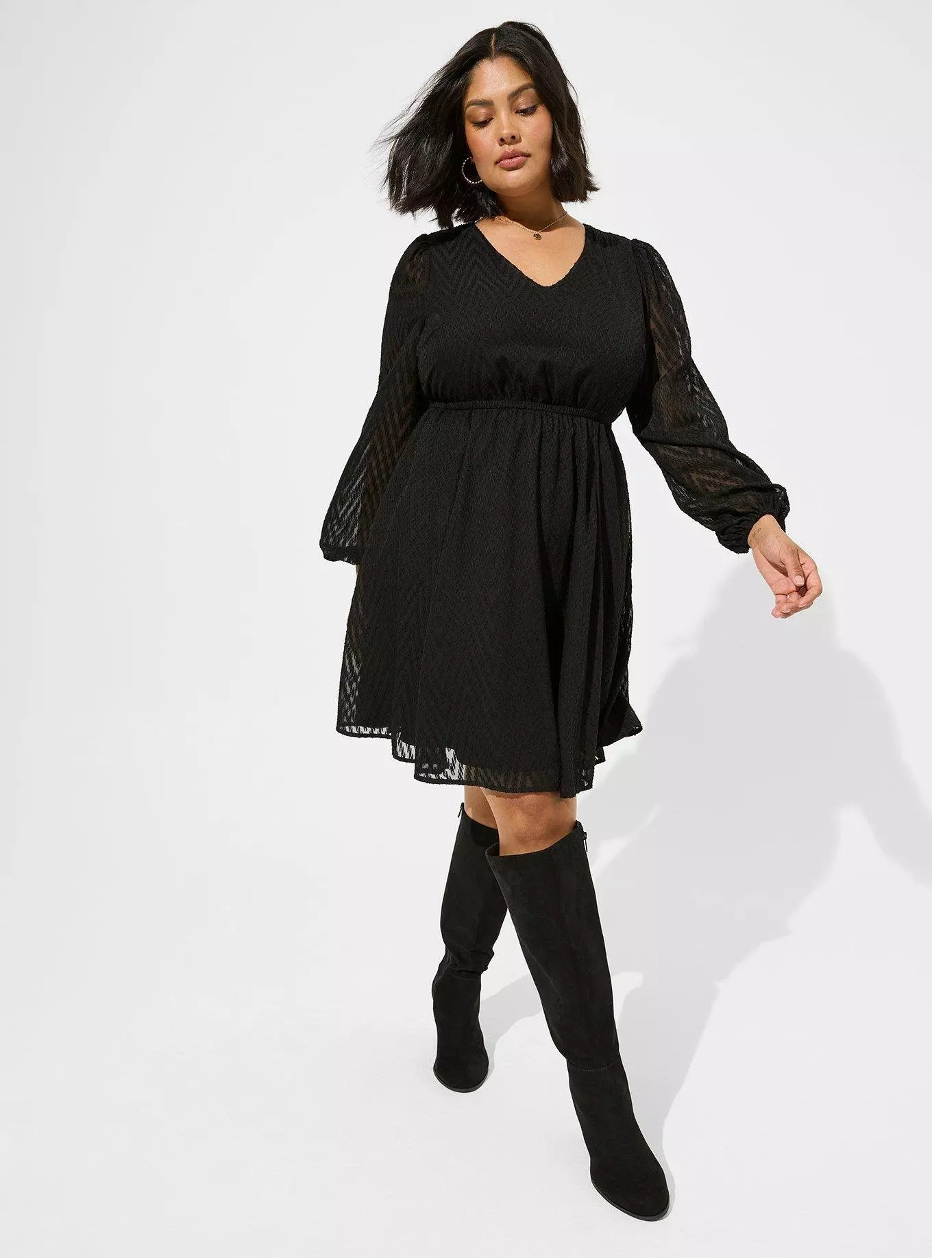 Mini Polyester Babydoll Dress | Torrid (US & Canada)