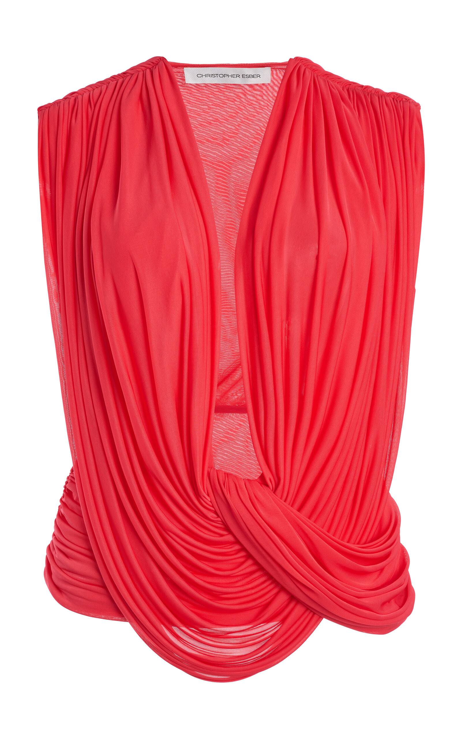 Christopher Esber Ripple Draped Jersey Top - Moda Operandi | Moda Operandi (Global)