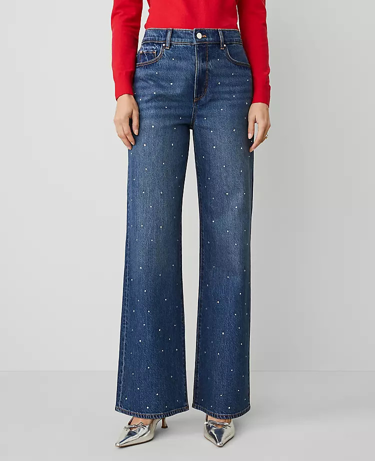 The Embellished Wide-Leg Jean | Ann Taylor (US)