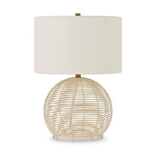 Meyer&Cross Bryn 21.5 in. Brown Rattan Table Lamp-TL0081 - The Home Depot | The Home Depot