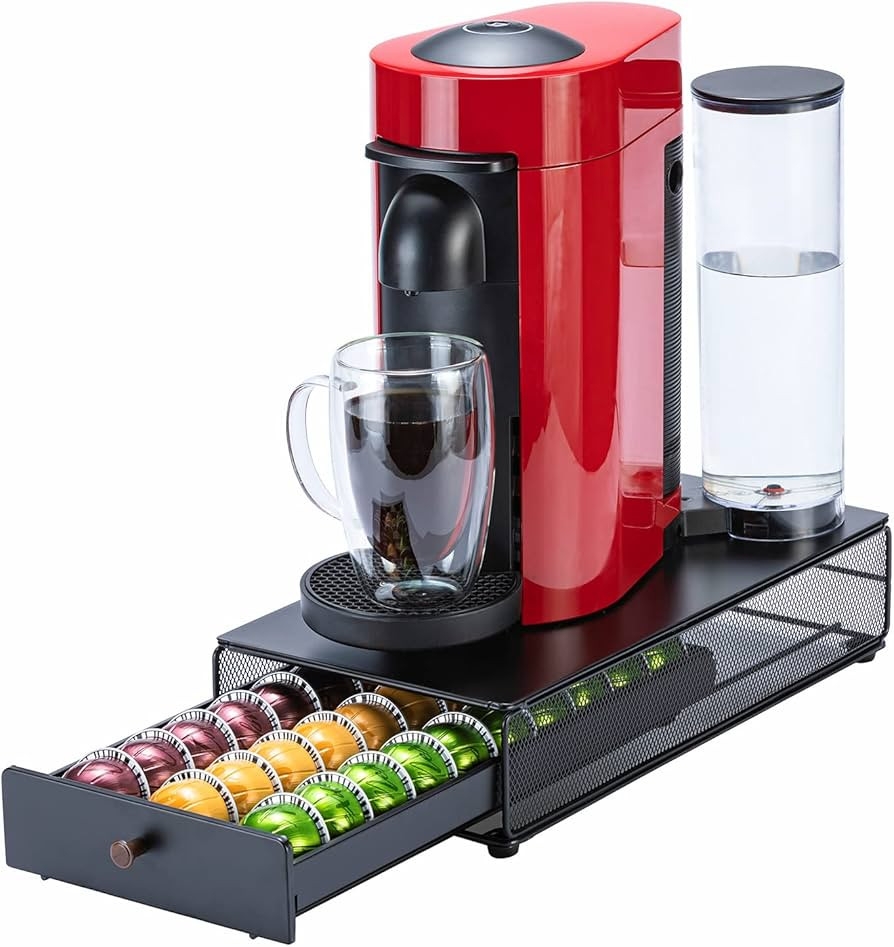 Flagship for Nespresso Pod Organizer Vertuo Pod Holder Coffee Pod Drawer Coffee Bar Design Black ... | Amazon (US)