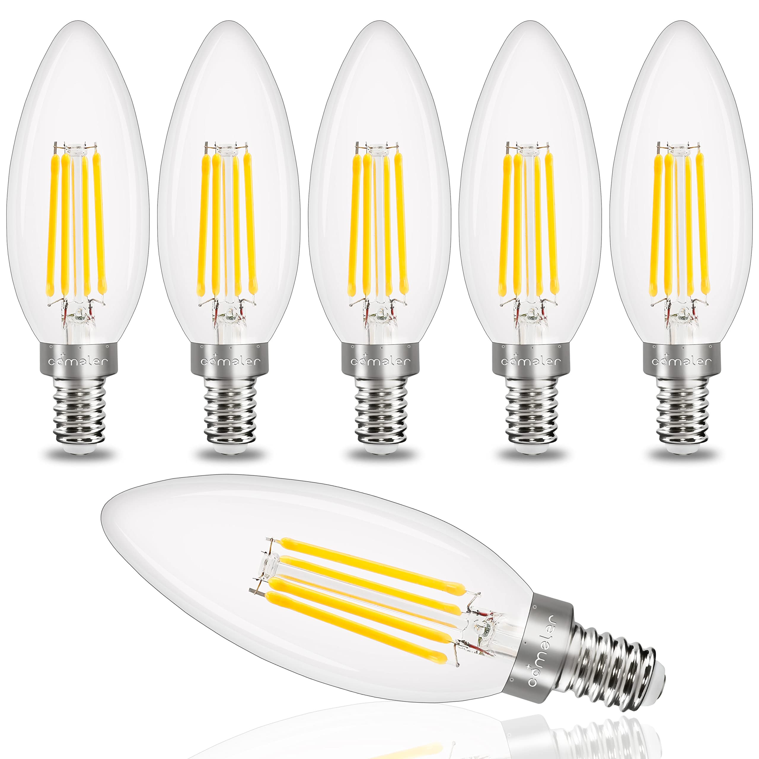 comzler E12 LED Candelabra Bulb Dimmable, Chandelier Light Bulb 4000K Neutral White,40W Equivalen... | Amazon (US)