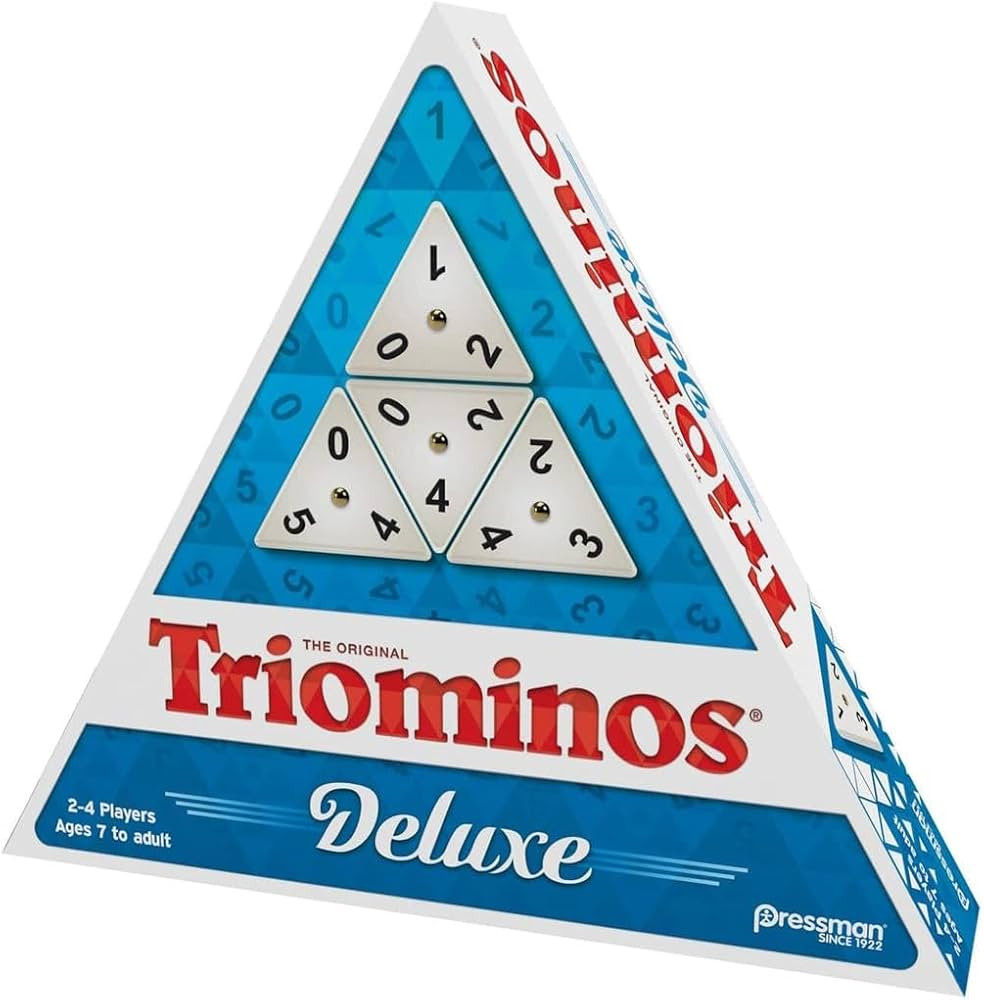 Pressman Tri-Ominos - Deluxe Edition Triangular Tiles with Brass Spinners, 5" | Amazon (US)