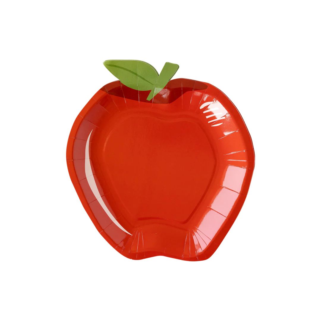 Back To School Apple Shaped Paper Plate | My Mind's Eye