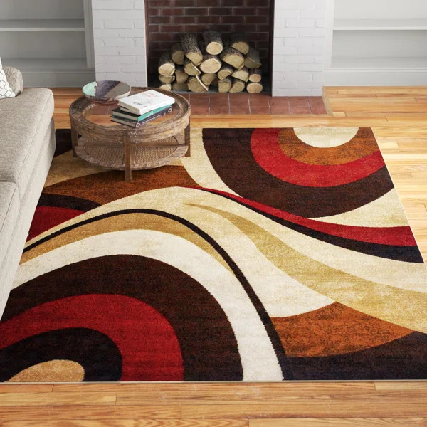 Rubith Abstract Brown/Beige Area Rugs | Wayfair North America