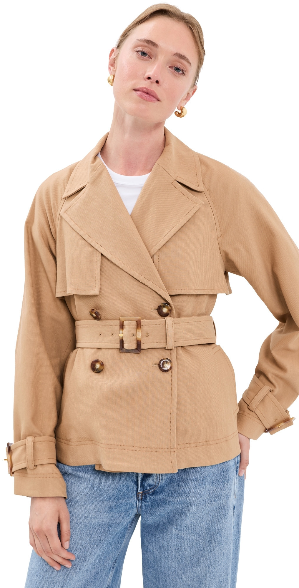 Veronica Beard Lazaro Dickey Jacket Heritage Khaki L | Shopbop