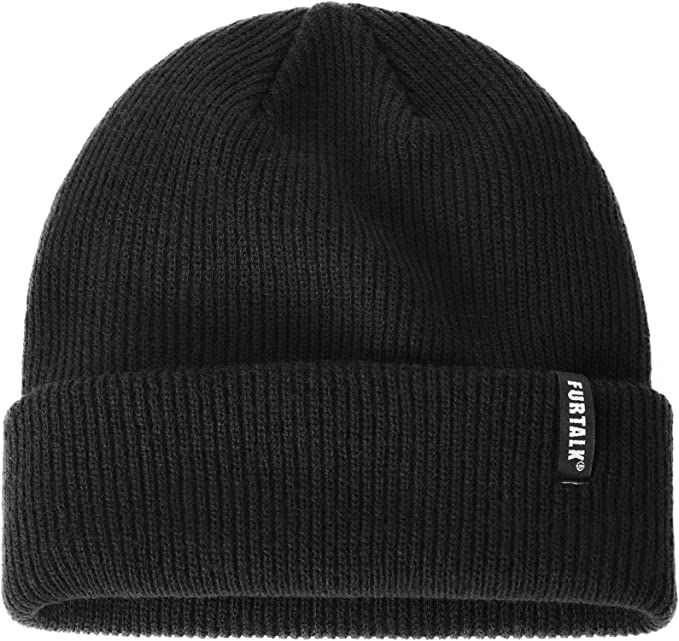 FURTALK Beanie Hat for Women Men Winter Hat Womens Cuffed Beanies Knit Skull Cap Warm Ski Hats Bl... | Amazon (US)