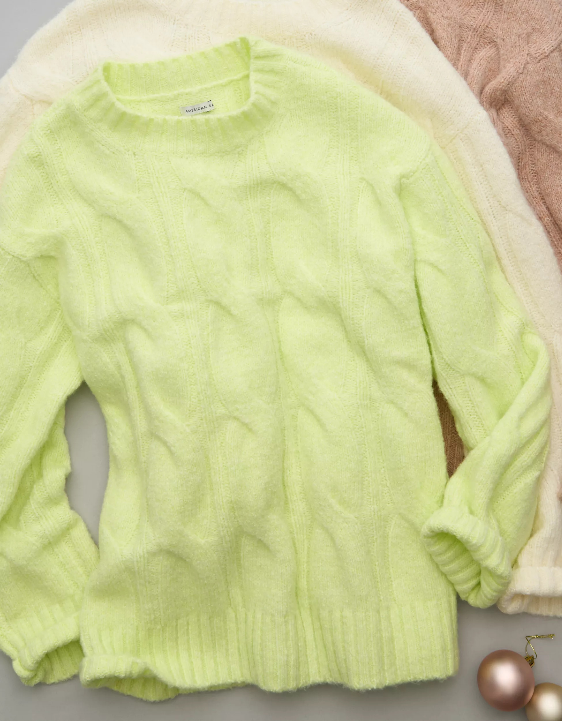 AE Whoa So Soft Cable Knit Sweater | American Eagle Outfitters (US & CA)