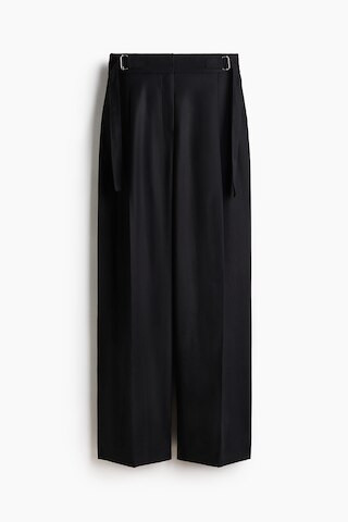 H & M - Wide-Leg Pants with Belt Detail - Black | H&M (US + CA)
