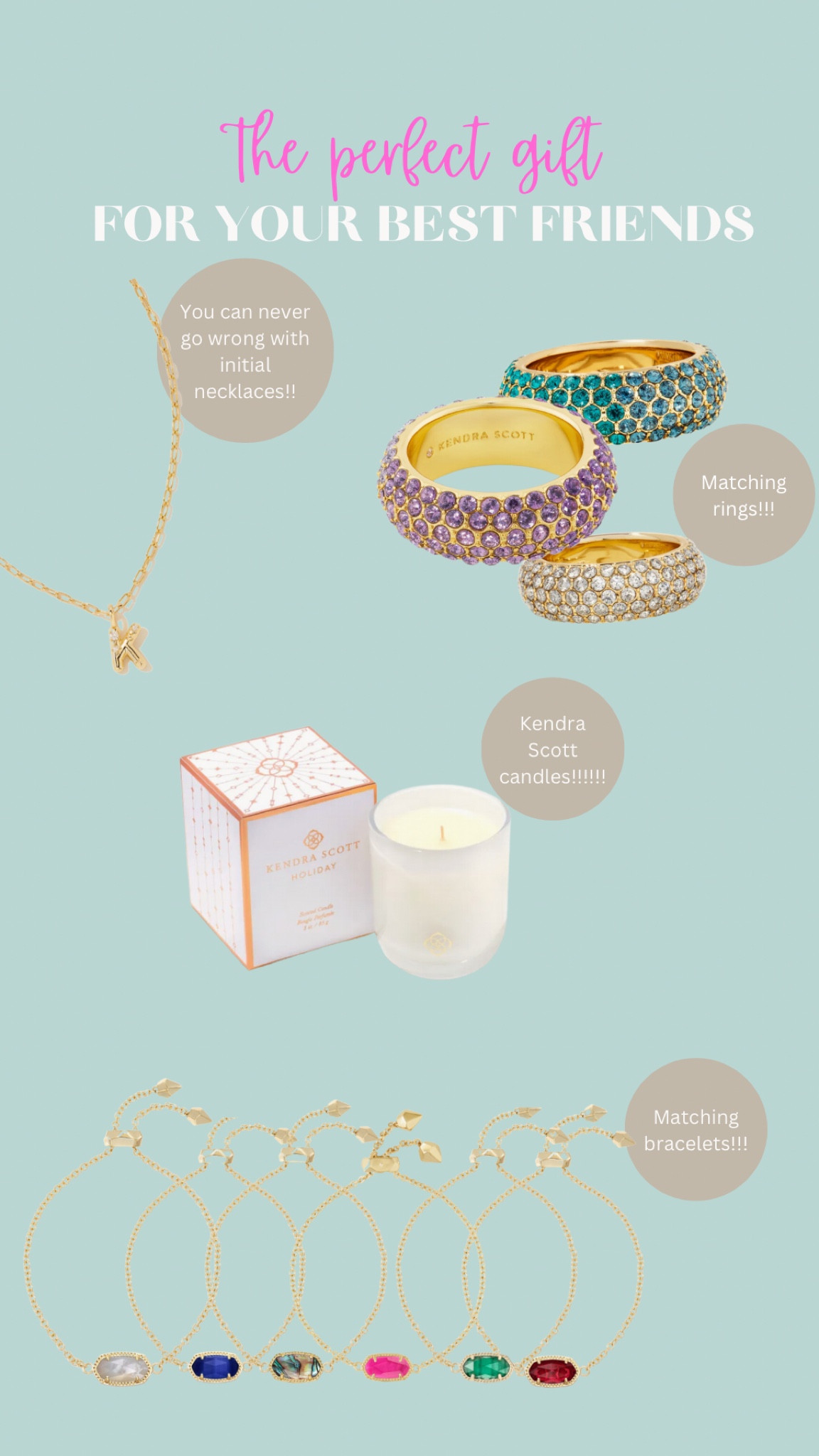 The perfect gift guide for your best friend / best friends!!! Matching rings, bracelets, and even the cutest initial necklace all on sale!!! 

#LTKGiftGuide #LTKHoliday #LTKCyberWeek