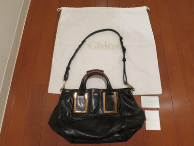 Chloe Ethel Leather Crossbody Shoulder Bag Handbag 2way Black From Japan | eBay US