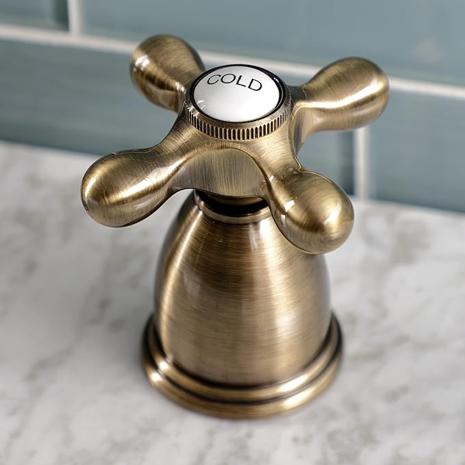 Kingston Brass KB1973AX 8 in. Widespread Bathroom Faucet, Antique Brass | Amazon (US)