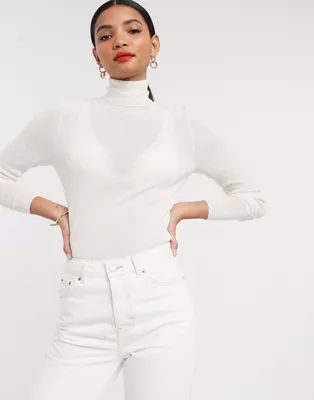 & Other Stories roll neck merino sweater in off white | ASOS (Global)