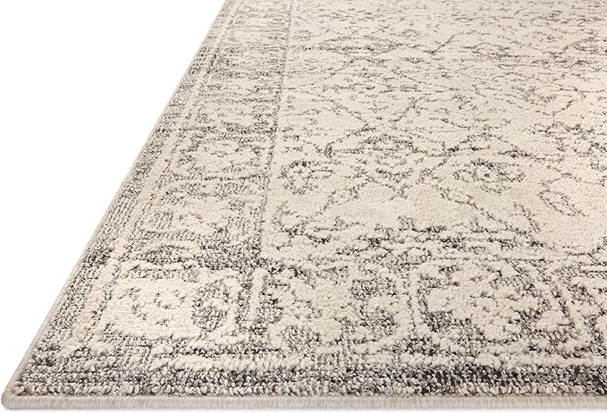Loloi Magnolia Home by Joanna Gaines Gigi Collection GIG-02 Ivory/Stone 6'-7" x 9'-2" Area Rug | Amazon (US)