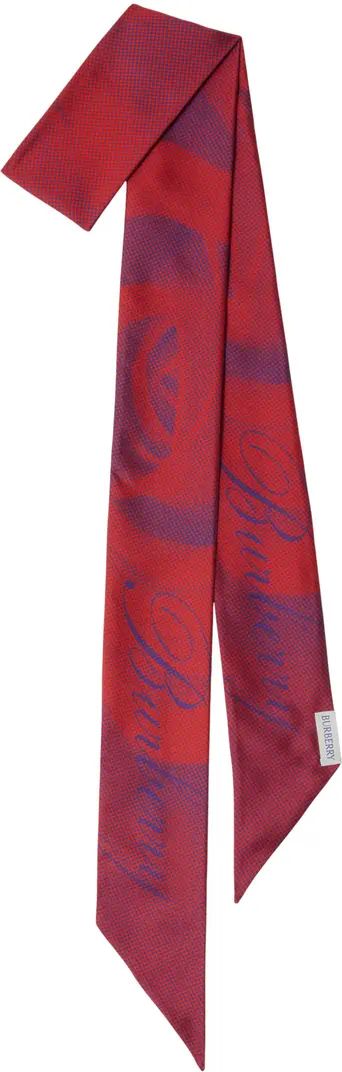 Red Rose Silk Twilly Scarf | Nordstrom