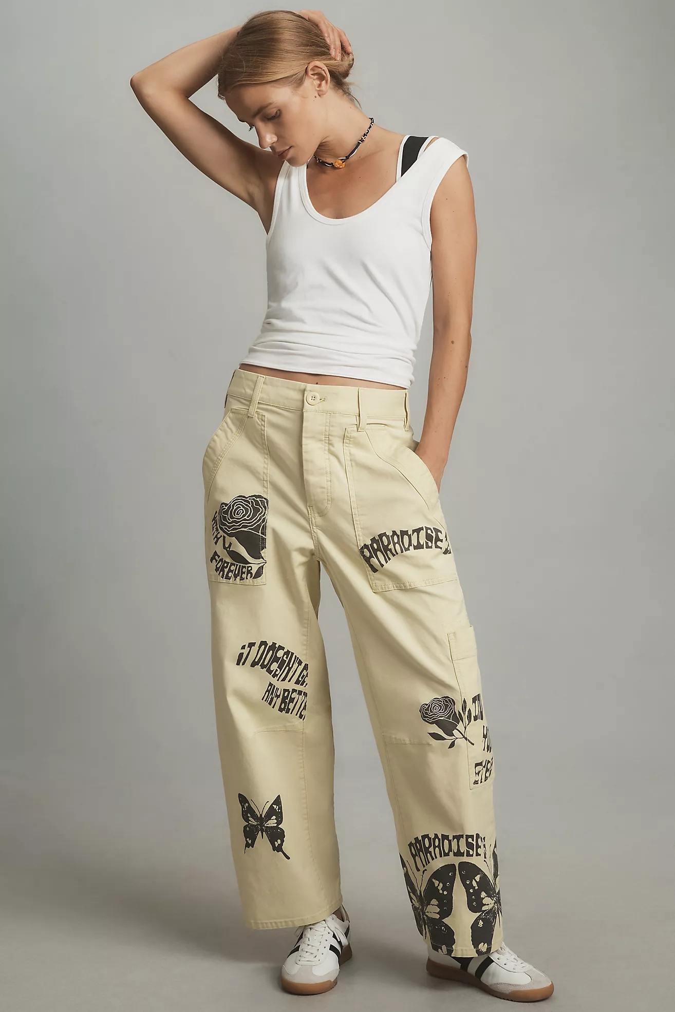 The Allison Marie Garcia Millie Low-Slung Barrel Pants by Pilcro | Anthropologie (US)