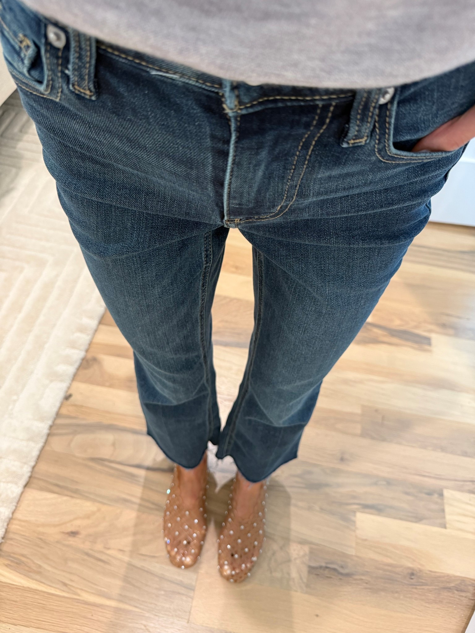 Target jeans you have to grab! Love the stretch and the raw hem size 00!
Petite friendly 

#LTKPetite #LTKSaleAlert