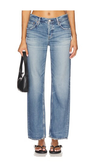Moussy Vintage Millsboro Straight Jeans in Blue. - size 25 | Revolve Clothing (Global)