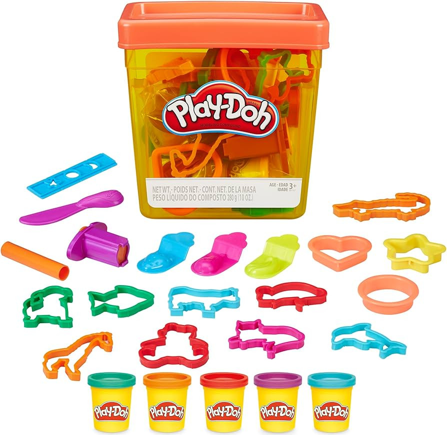 Play-Doh Fun Tub Set, 19 Accessories & Reusable Storage Container, Preschool Toys, Kids Arts & Cr... | Amazon (US)