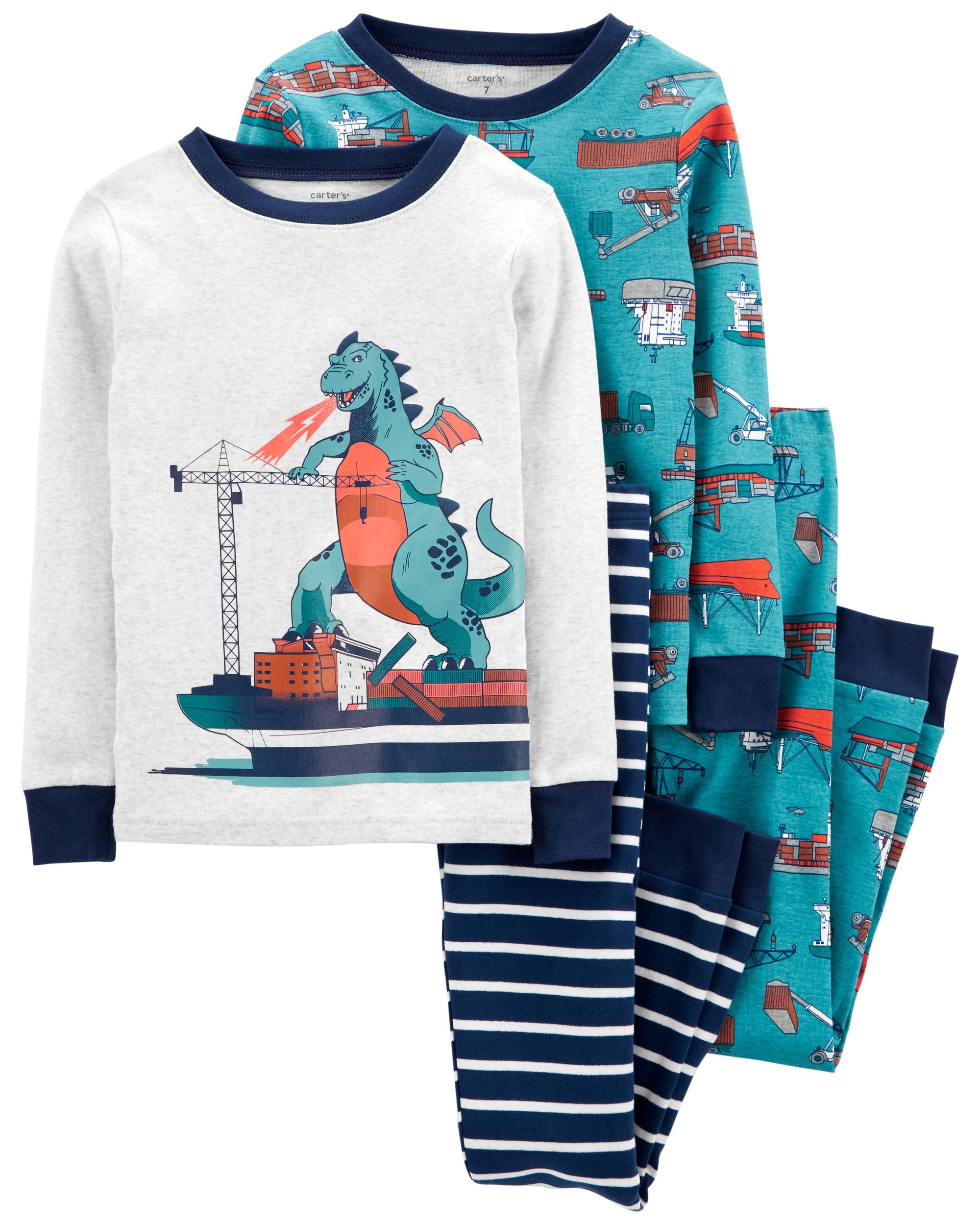 4-Piece 100% Snug Fit Cotton PJs | Carter's