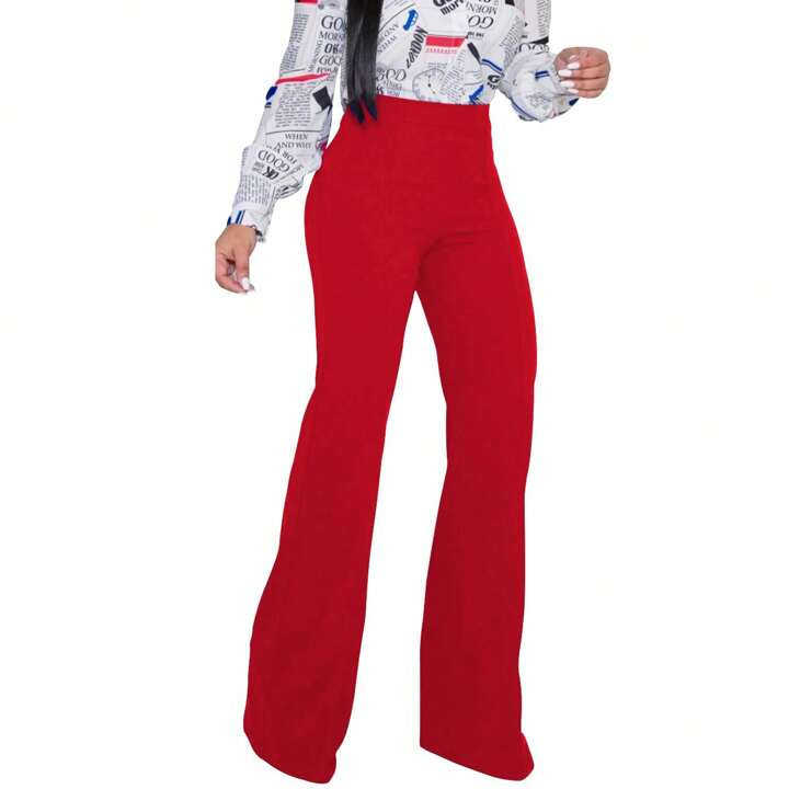 Women's Stretchy Bootcut Pull On Dress Pants Casual Work Pants | SHEIN