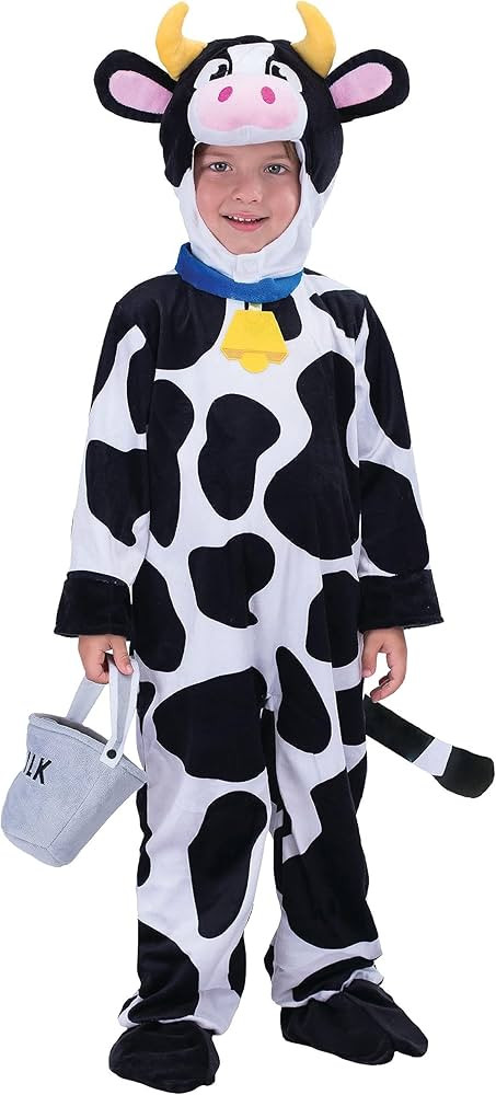 Spooktacular Creations Toddler Cow Costume, Cow Outfit with Milking Bucket for Kids Halloween Far... | Amazon (US)