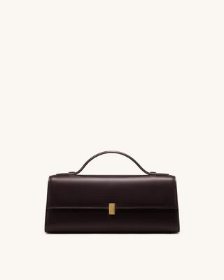 Delphine Flap Top Handle Bag - Dark Brown | JW PEI US