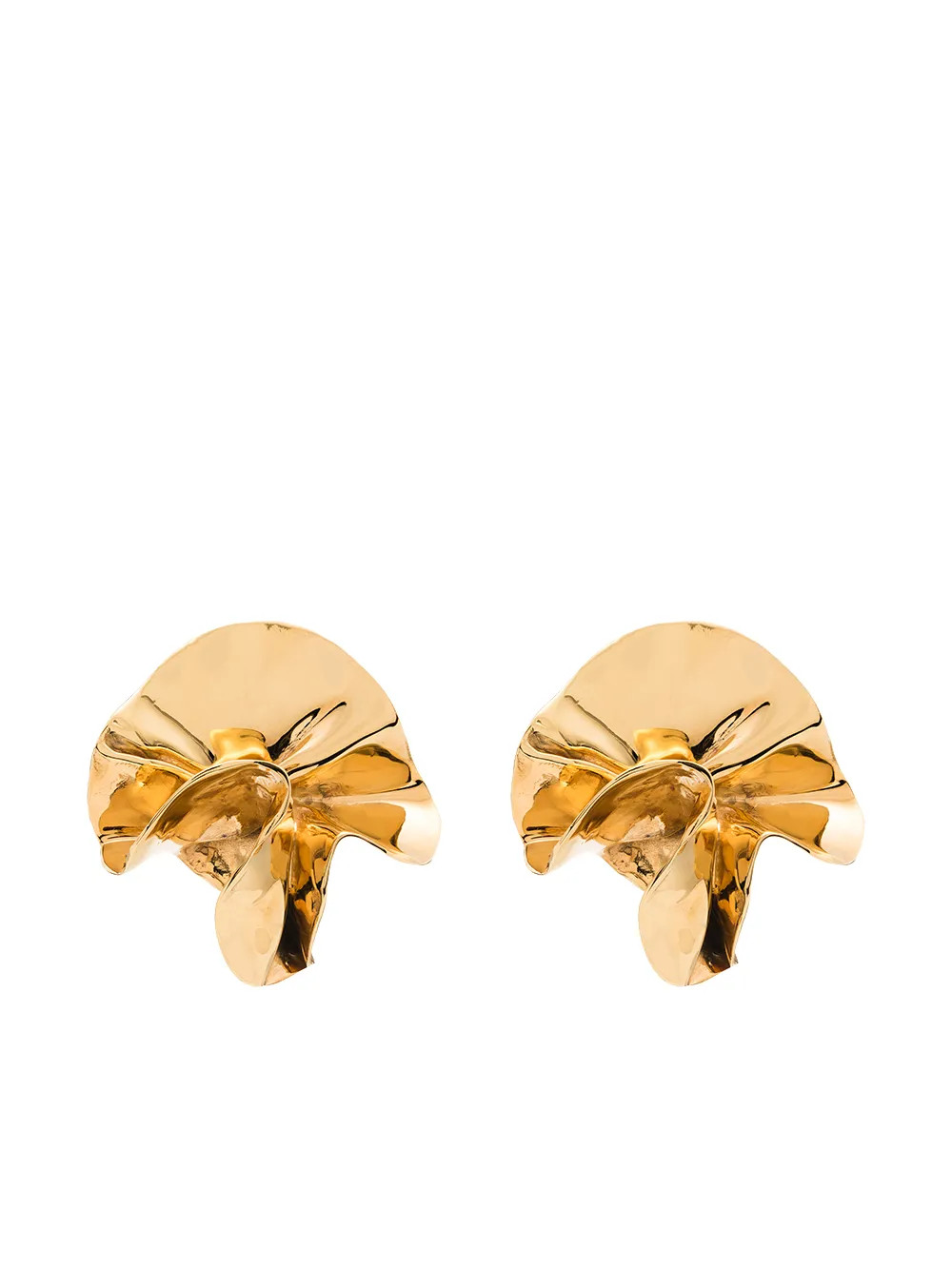 Sterling King hammered-effect Statement Earrings - Farfetch | Farfetch Global