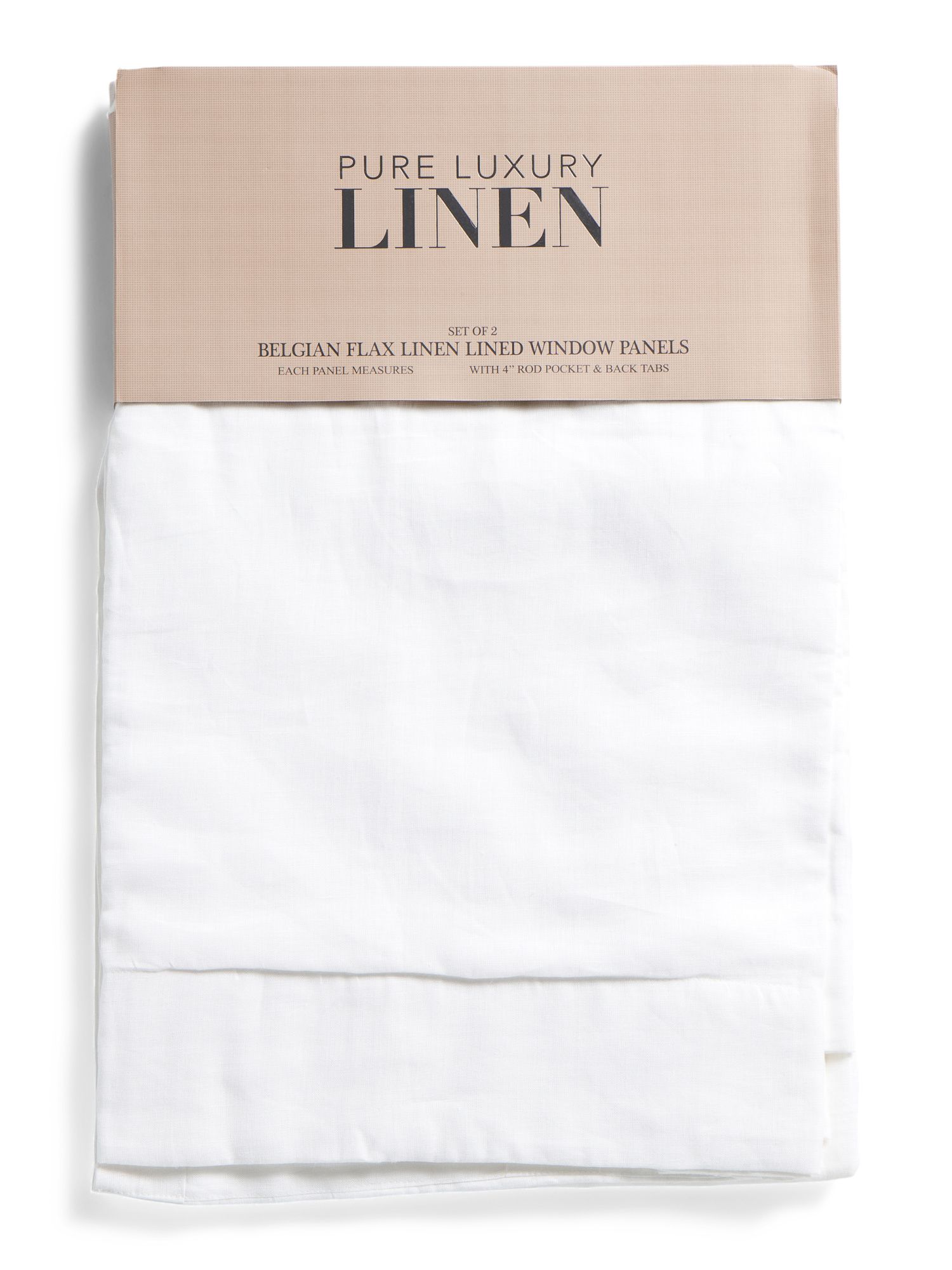 Set Of 2 Belgian Linen Lined Curtains | Marshalls