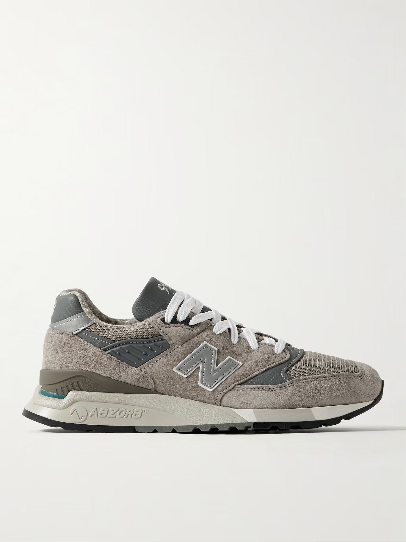 998 Core Rubber-Trimmed Leather, Mesh and Suede Sneakers | Mr Porter (US & CA)
