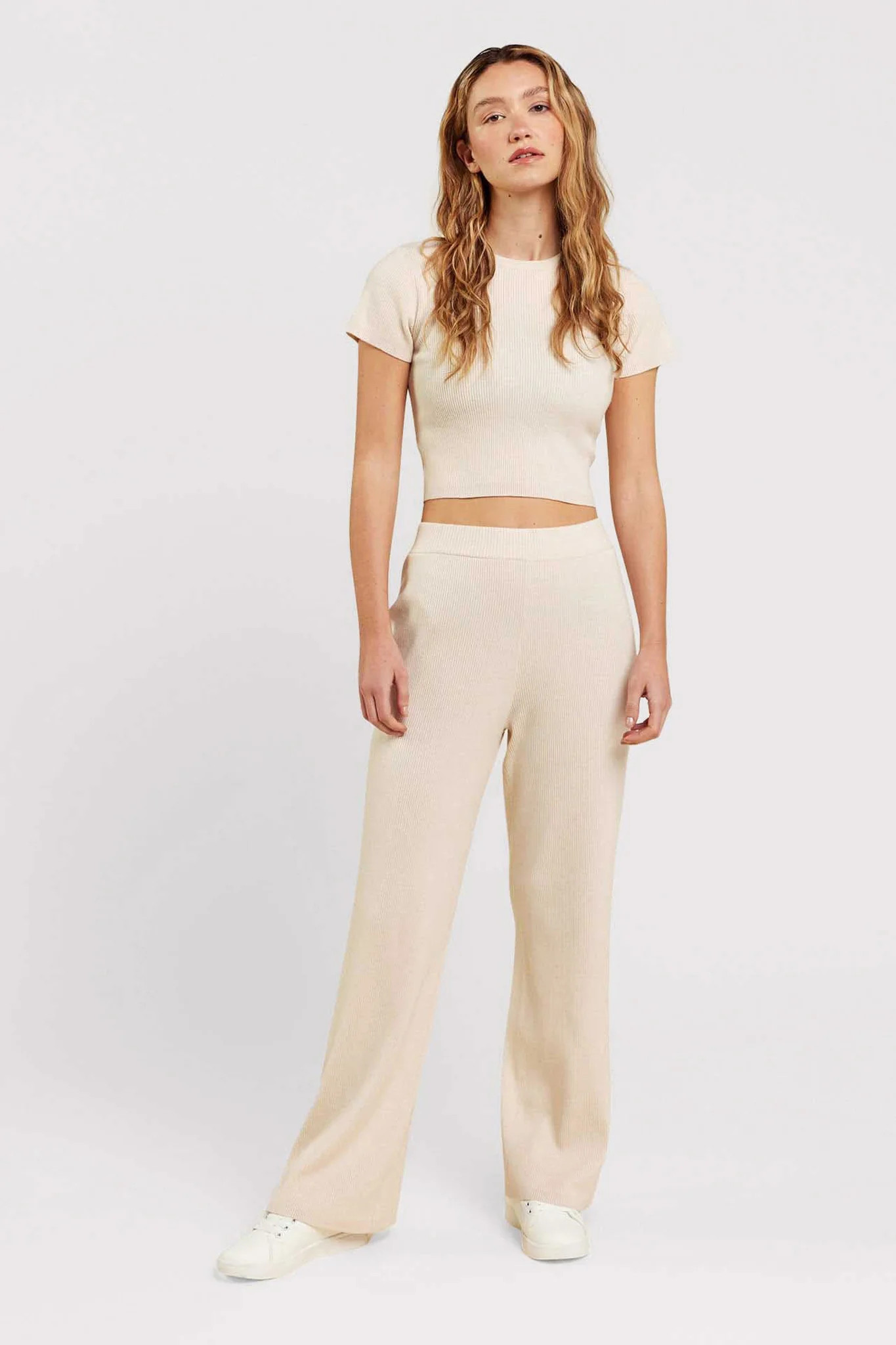 Ribbed Sweater Baby Tee | nuuds