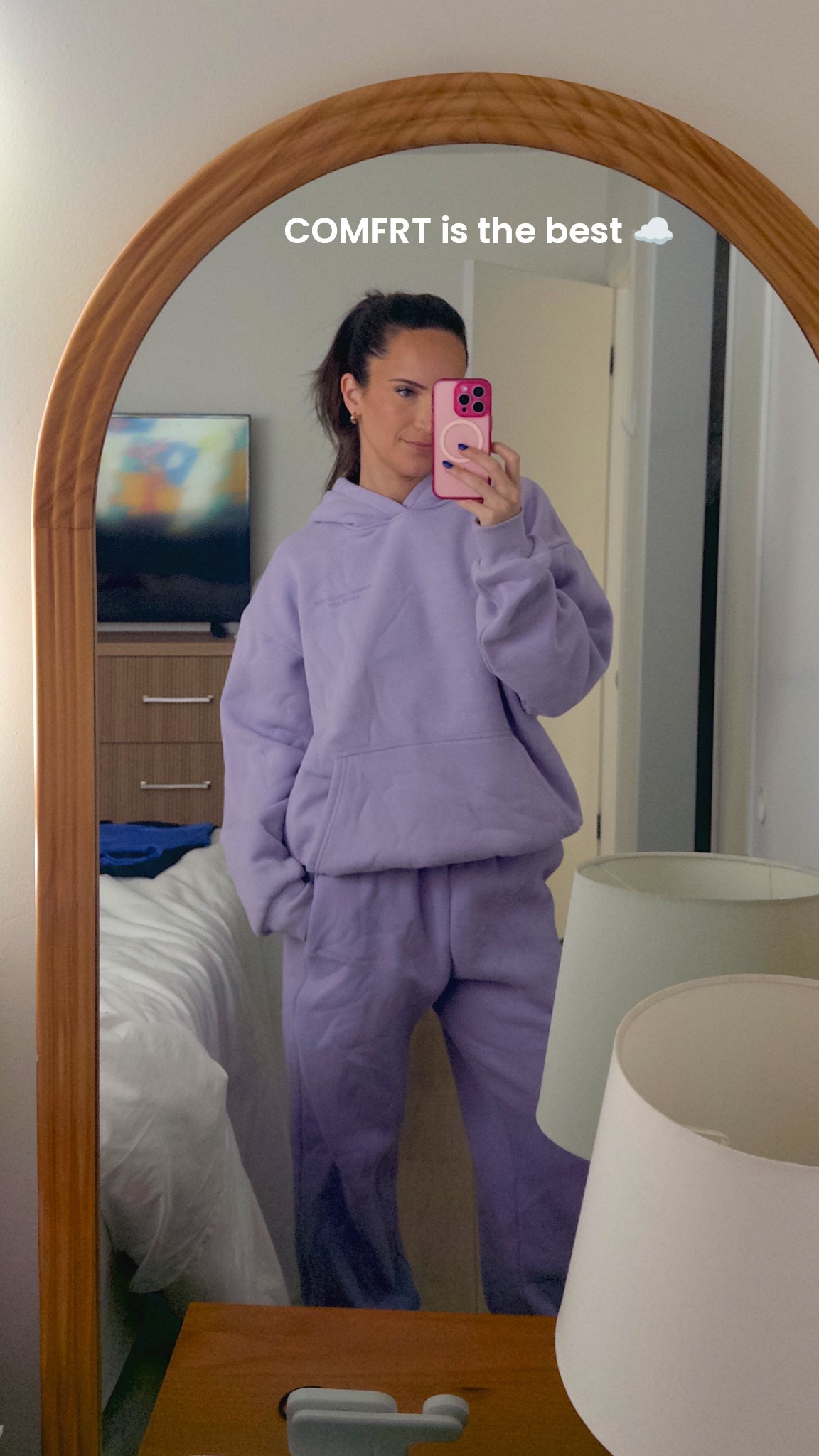 Obsessed with my pastel purple COMFRT hoodie ☁️  #sweatsuit #comfrt 

#LTKGiftGuide