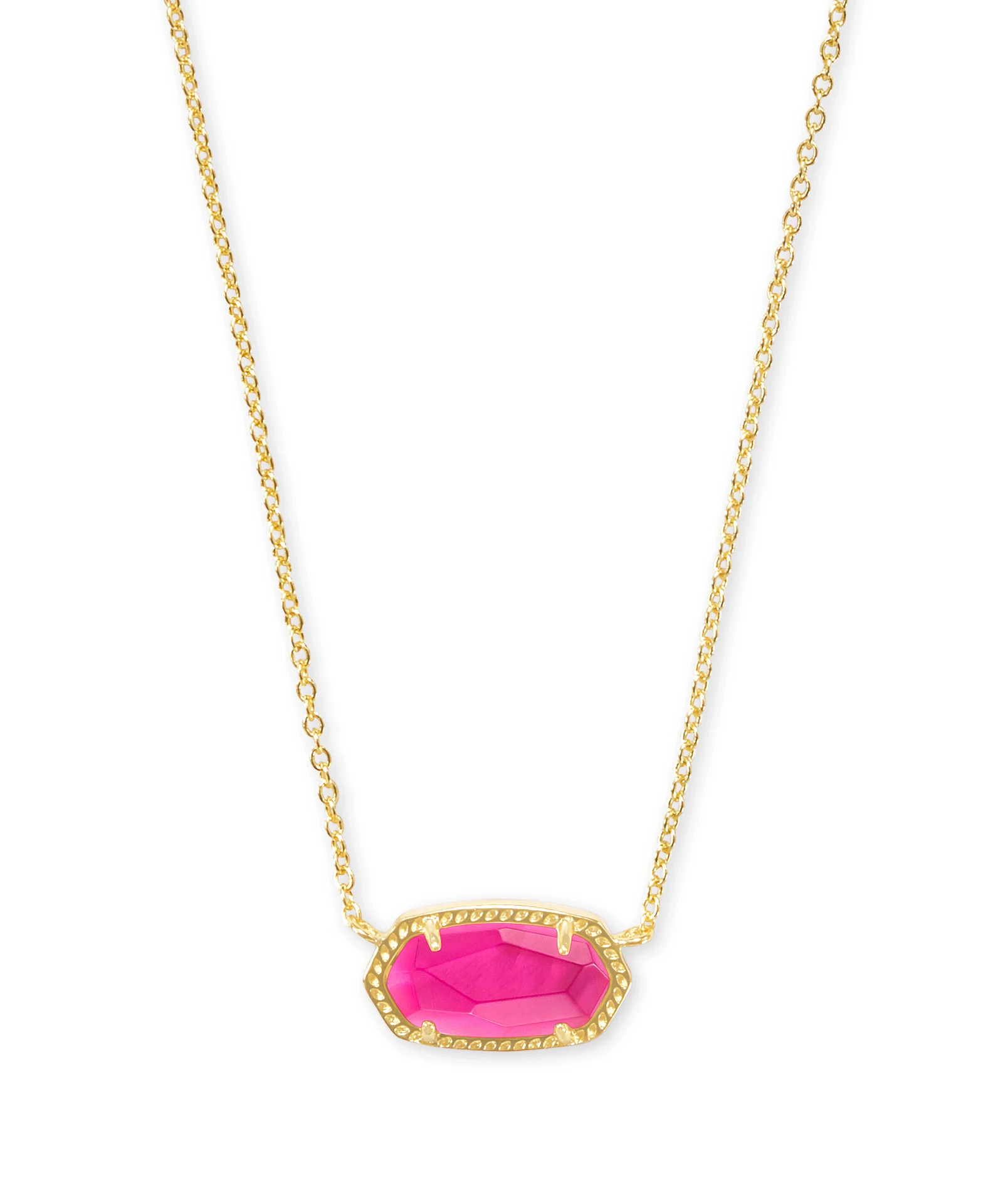 Elisa Gold Pendant Necklace in White Kyocera Opal | Kendra Scott