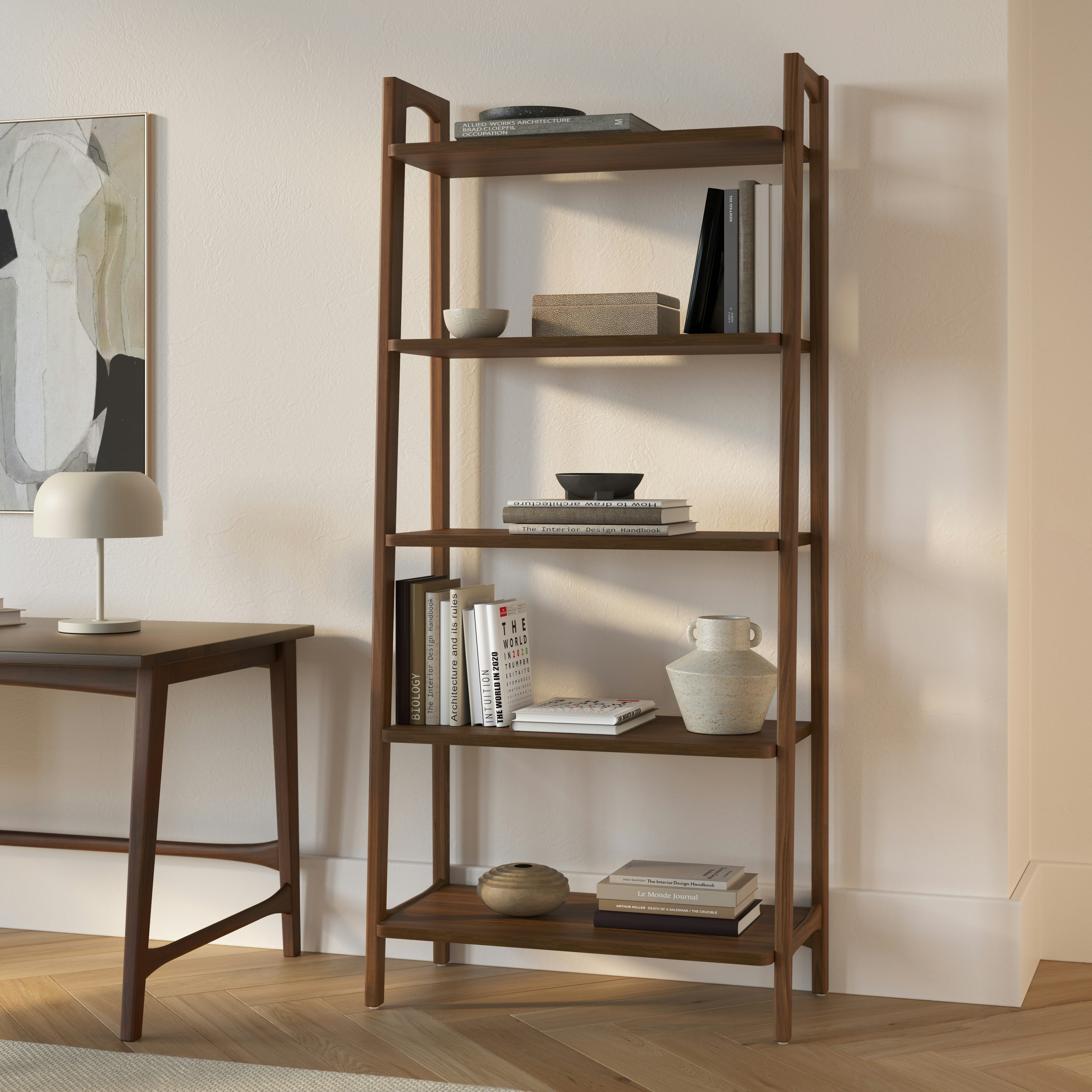 Krossa 32.5" Shelving Unit, Tall - Walnut | Article