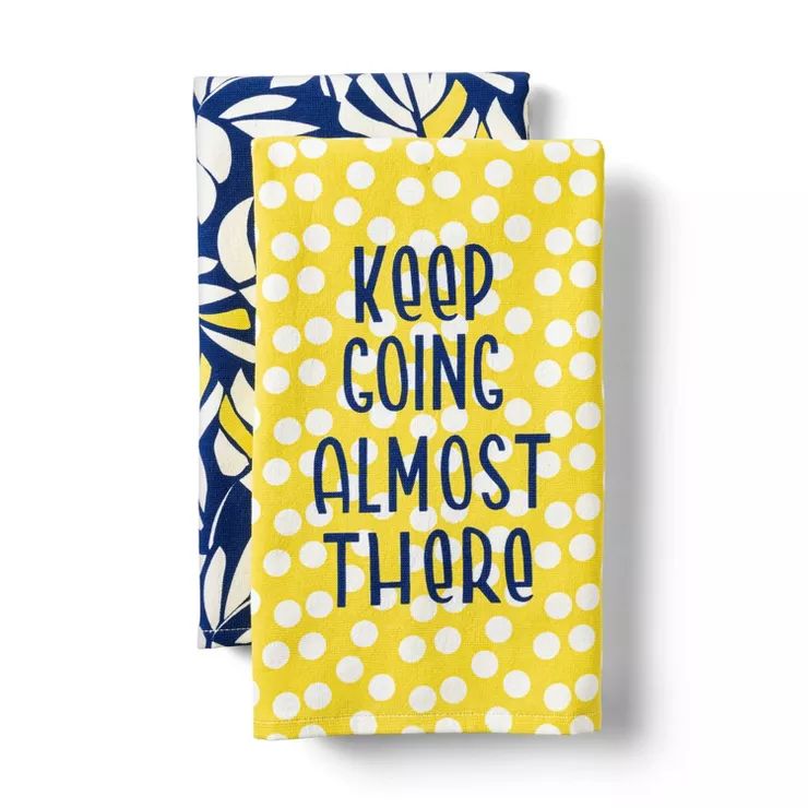 Set of 2 'Keep Going Almost There' Kitchen Towels - Tabitha Brown for Target | Target