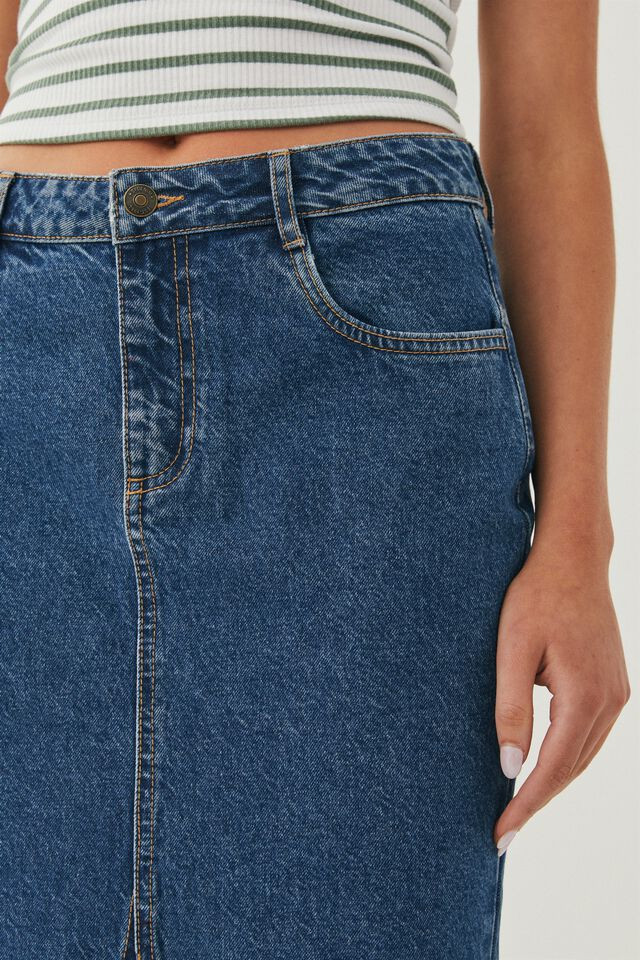 Denim Split Maxi Skirt | Supre (AU & NZ)