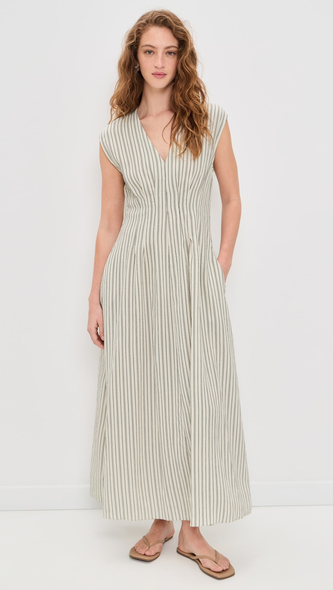 Ines Stripe Satin Dress | Shopbop