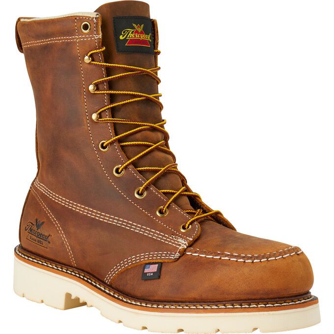 Men's Thorogood 8" Safety Toe Moc Toe Boots | Duluth Trading Company