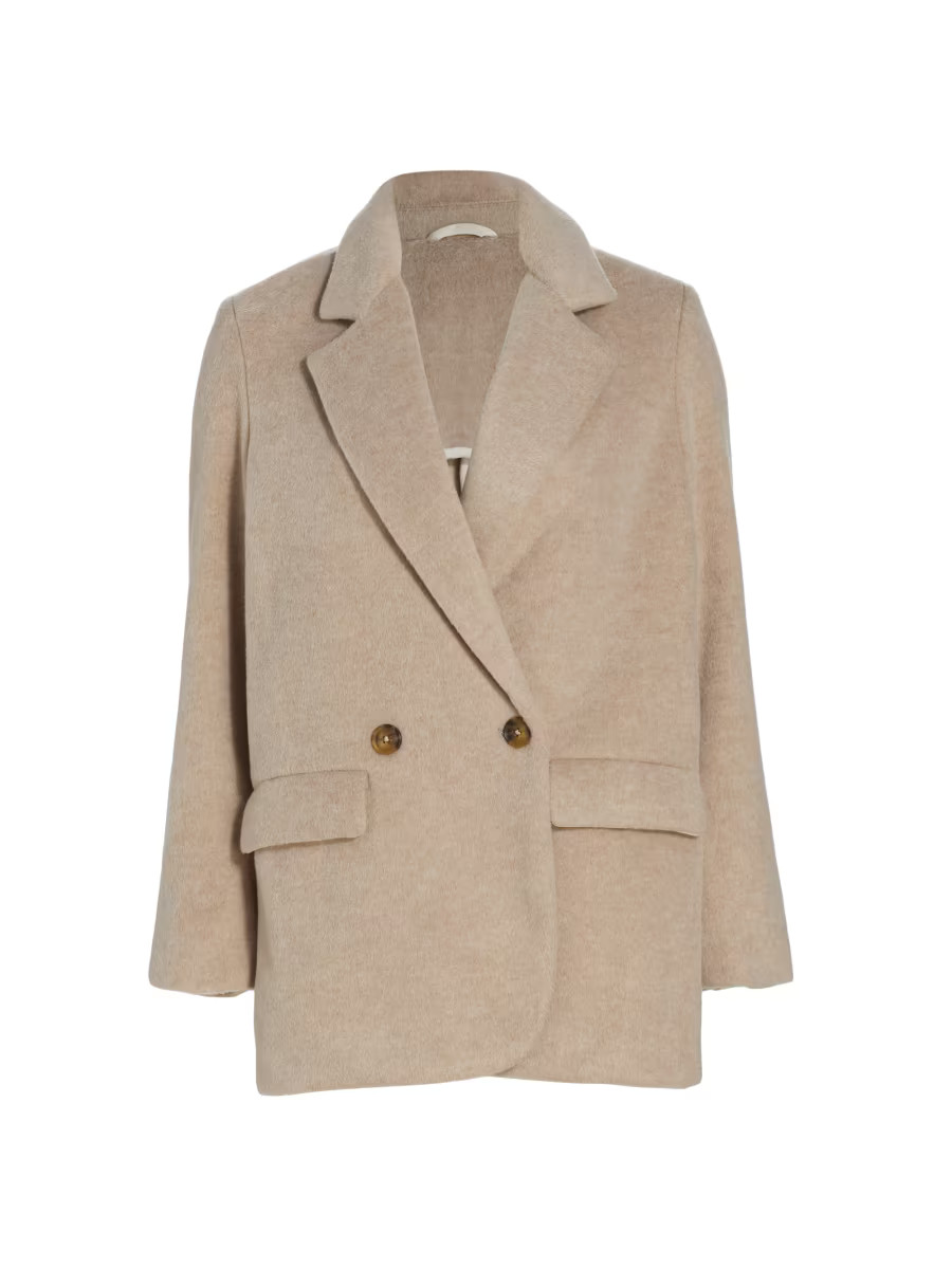 Free People Mari Textured Double-Breasted Blazer | Saks Fifth Avenue