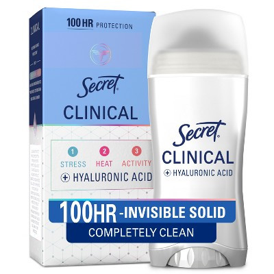 Secret Clinical 100HR Antiperspirant Deodorant for Women, Sweat & Odor Protection - Completely Clean - 2.6 oz: Paraben-Free, Under Arm Application | Target