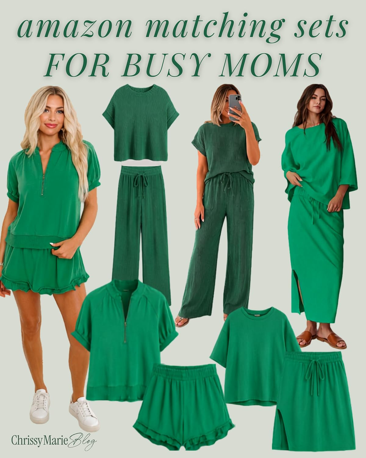 Matching sets for busy moms who want to look put together without making 14 outfit decisions before coffee. Easy, comfortable, and ready for drop-off, errands, work, or whatever the day decides to throw at you. 

 #LTKgrwm #LTKootd #LTKmomlife