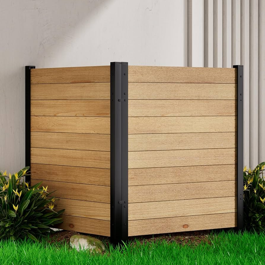 Outdoor Privacy Fence 2P-38''W x 42''H Wood Fence Privacy Screen No Dig Fence Panels, Fencing for... | Amazon (US)