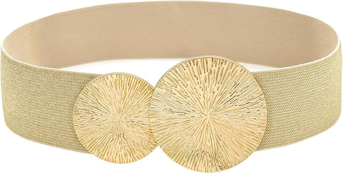 Women Wide Stretchy Waist Belts Elastic Cinch Belt for Dresses | Amazon (US)