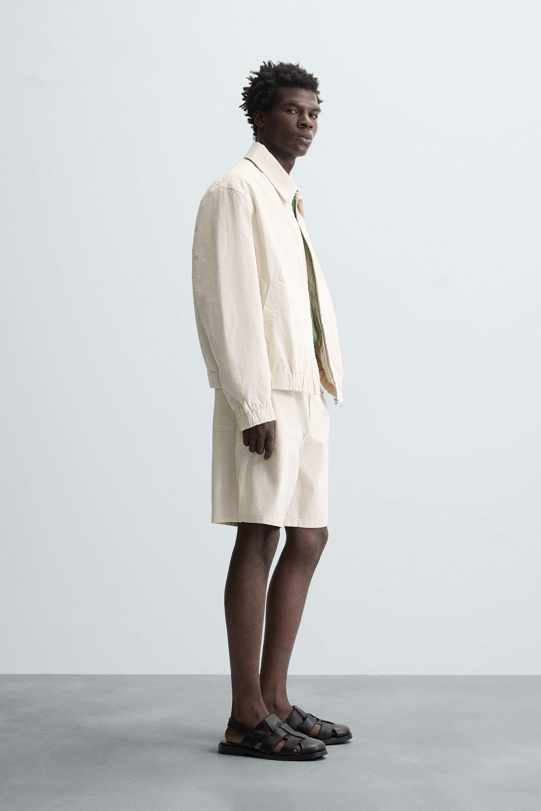 STRIPED TEXTURED JACKET | Zara US