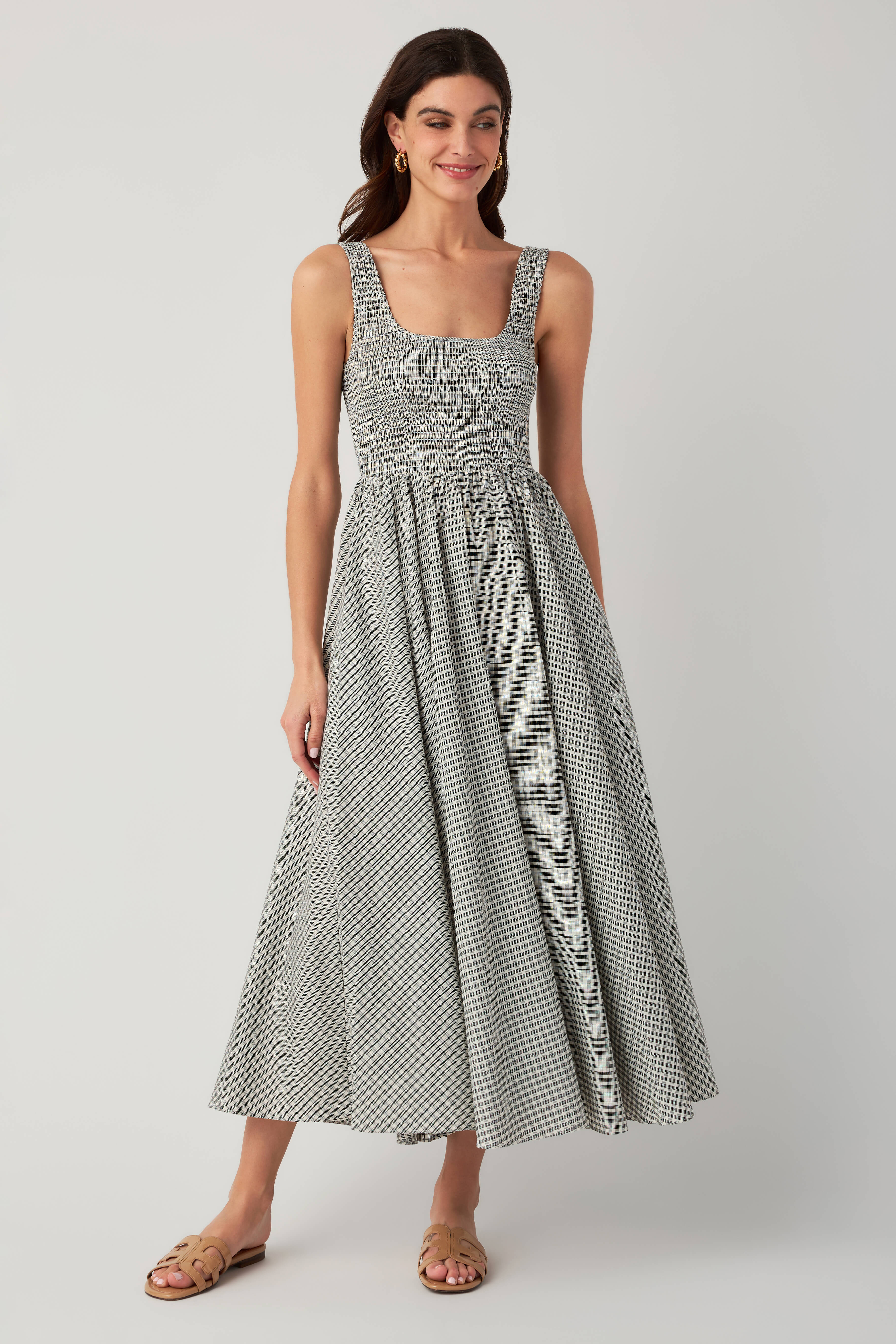 Olivaceous Ella Gingham Maxi Dress | Social Threads