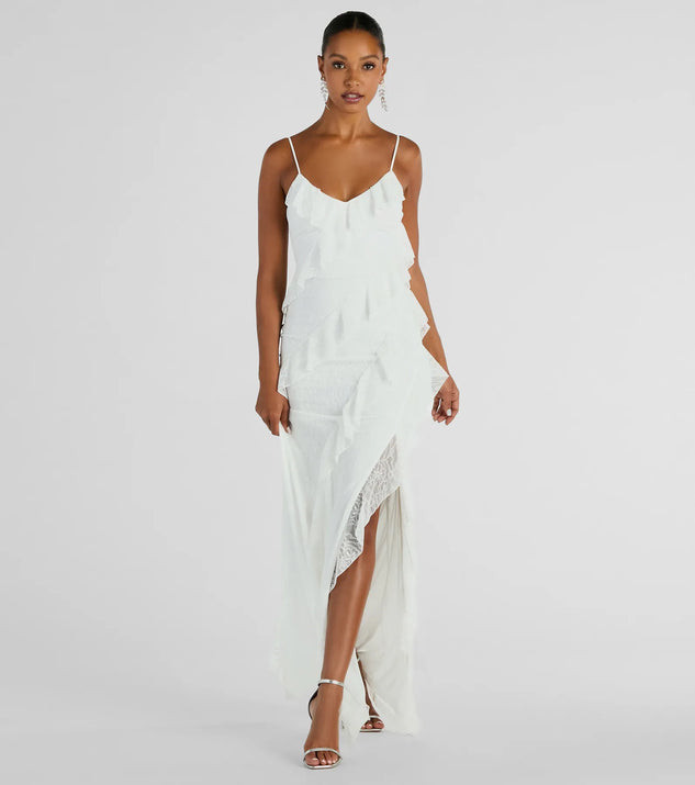 Ashlie Formal Lace Corset Ruffled Dress$99.90 | Windsor Stores