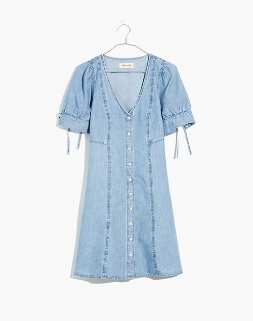 Button-Front Mini Dress: TENCEL™ Denim Edition | Madewell