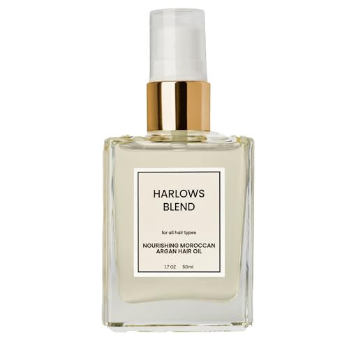 Harlows Blend 100% Pure Luxurious Organic Moroccan Argan Hair Oil, Protective Hair Oil for Dry Damaged Hair and Growth, Hair Serum, Non Greasy Oil Treatment For Hair 1.7 FL oz | Amazon (US)