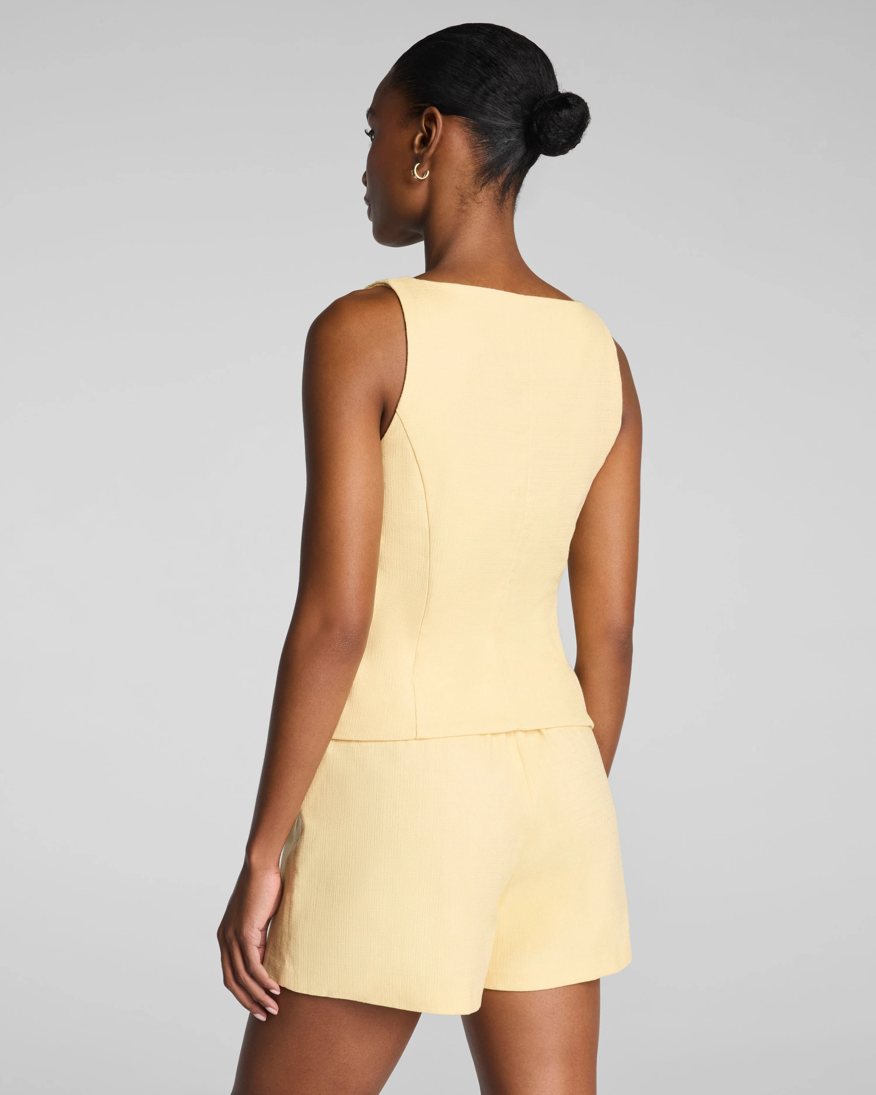 SPANX® EasyBreezy Cotton Linen Button-Down Vest | Tailored Summer Vest | Spanx